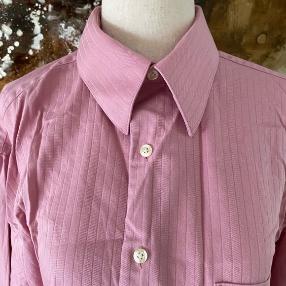 Alfani salmon colored button down shirt size Medium EC - Picture 5 of 8
